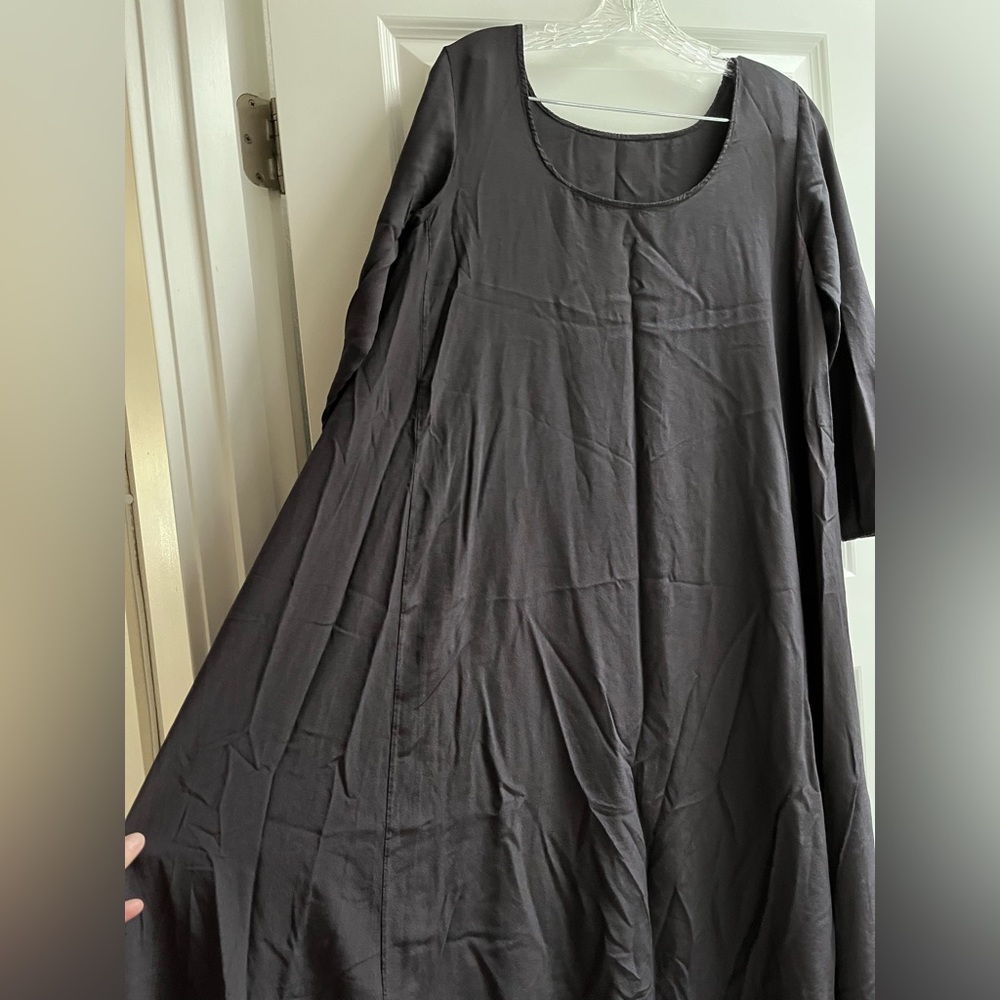 Gaia Conceptions Everyday Wanderer Silk Crepe long flowy maxi dress brand new - Picture 3 of 16